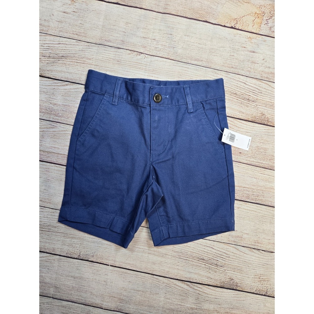 NWT Old Navy Boys Built in Flex Chino Shorts Size 5 Adjustable Waist Blue